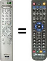 Télécommande équivalente Sony KLV-21 SG2