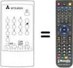 Télécommande équivalente Mitsubishi CT 14 M1 EM (Y)