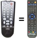Télécommande équivalente RC 17