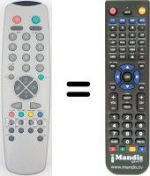 Télécommande équivalente Quadro CTV 5130 TXT