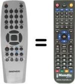 Télécommande équivalente Daewoo ST 777