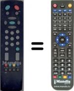 Télécommande équivalente Vestel 8270