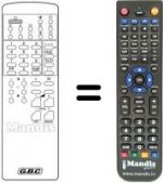Télécommande équivalente Gbc DTV 2147 TF