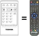 Télécommande équivalente Toshiba 163 F 5 W