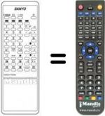 Télécommande équivalente Sanyo CEP 3032 TX