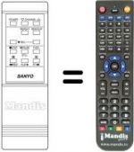 Télécommande équivalente Sanyo VHR-3100
