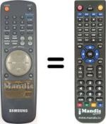 Télécommande équivalente Samsung SV-35 XK