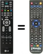 Télécommande équivalente LG 42 LE 2R