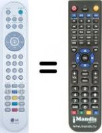 Télécommande équivalente LG 15 LC 1R