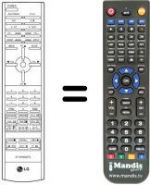 Télécommande équivalente LG MZ 42PZ10