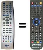 Télécommande équivalente LG RZ 29FA34 RB