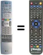 Télécommande équivalente LG 37 LB 1RR