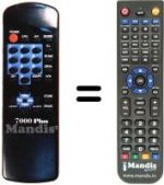 Télécommande équivalente 7000 PLUS