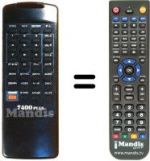 Télécommande équivalente 7400 PLUS