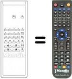 Télécommande équivalente Desmet TVC 8H70PS