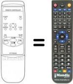 Télécommande équivalente 97P1R2BU02