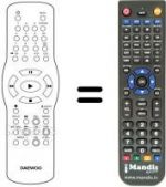 Télécommande équivalente 97P1R2CPA1