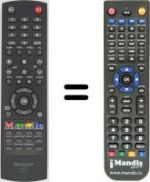 Télécommande équivalente Sharp LC 19 S7E