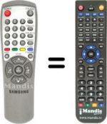 Télécommande équivalente Samsung CB 20F42 T
