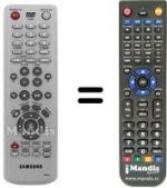 Télécommande équivalente Samsung DVD R-121