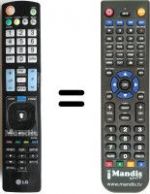 Télécommande équivalente LG 55 LW 450