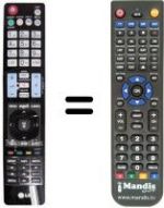 Télécommande équivalente LG 60 PX 950
