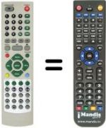 Télécommande équivalente United TVD 7053