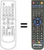 Télécommande équivalente Daewoo DVT 14H3UD