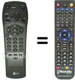 Télécommande équivalente LG C 980 SV