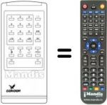 Télécommande équivalente Atlantic CTV 1402