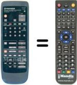 Télécommande équivalente Pioneer SD T50W1