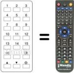 Télécommande équivalente Daewoo DCS 2011 R