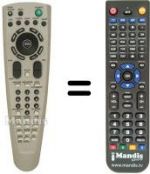 Télécommande équivalente Daewoo DHCX 100 E
