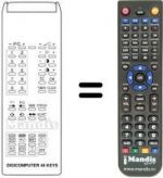 Télécommande équivalente Atlantic DIGICOMPUTER 44 KEYS