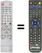 Télécommande équivalente Daewoo DT 2107