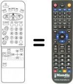 Télécommande équivalente Daewoo DVT 2085