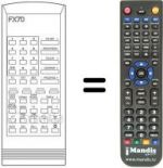 Télécommande équivalente FX 70