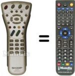 Télécommande équivalente Sharp LC 22 SV2E