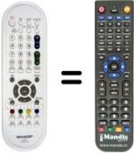 Télécommande équivalente GA 608 WJSB