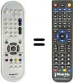 Télécommande équivalente Sharp LC 32 A47E
