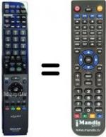 Télécommande équivalente Sharp GB 013 WJSA