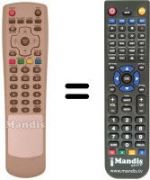 Télécommande équivalente Hyundai HPTO 4242