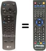 Télécommande équivalente LG BD 260