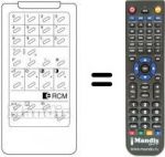 Télécommande équivalente Magnadyne JUPITER X322 P