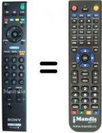 Télécommande équivalente Sony KDL-26 U3000 E