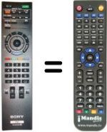 Télécommande équivalente Sony KDL-32 NX501