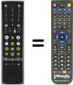 Télécommande équivalente RC 662