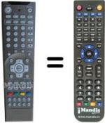Télécommande équivalente NordMende LCD 3205 SE