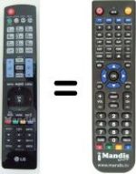 Télécommande équivalente AKB72914208