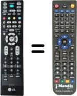 Télécommande équivalente LG 32 LC 52